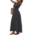 thumbnail image 3 of Womens Tie Backless Polka Dot Elegant Sleeveless Maxi Dress for Summer Vacation Beach Wear, 3 of 9