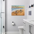 thumbnail image 6 of Sea Turtle Bathroom Decor Wall Art Beach Sea Turtle Pictures Wall Decor Ocean Wave Coastal Sunset Canvas Painting Prints Modern Artwork Home Decoration for Bathroom Bedroom Living Room 16"x12", 6 of 6