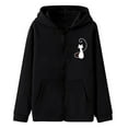 thumbnail image 3 of Womens Zip Up Hoodies Oversized Sweatshirts Print Fall School Fashion Outfits Casual Jackets 2025 Winter Clothes, 3 of 4