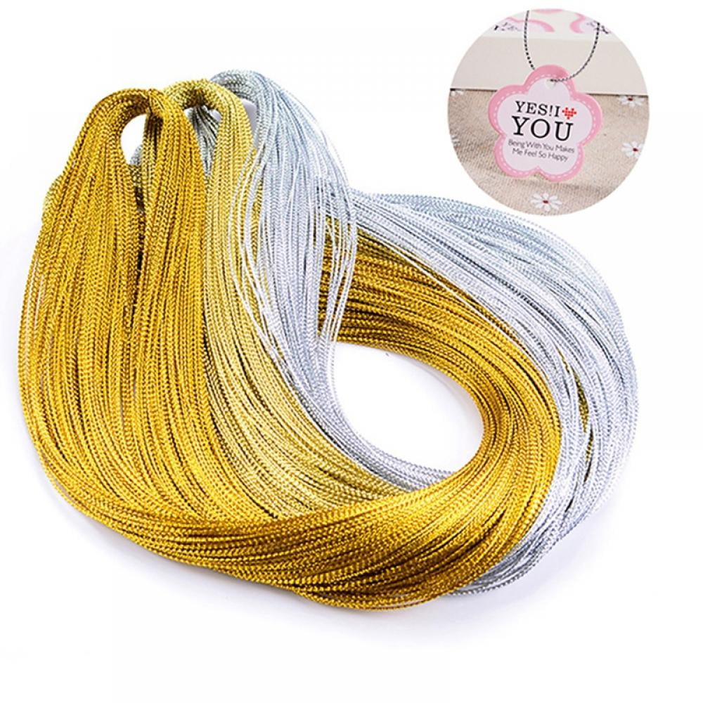 100 Yards 1mm Metallic Thread Jewelry String Beading Cord For Gift Tag Card 100 Yards 1mm Metallic Thread Jewelry String Beading Cord For Gift Tag Card