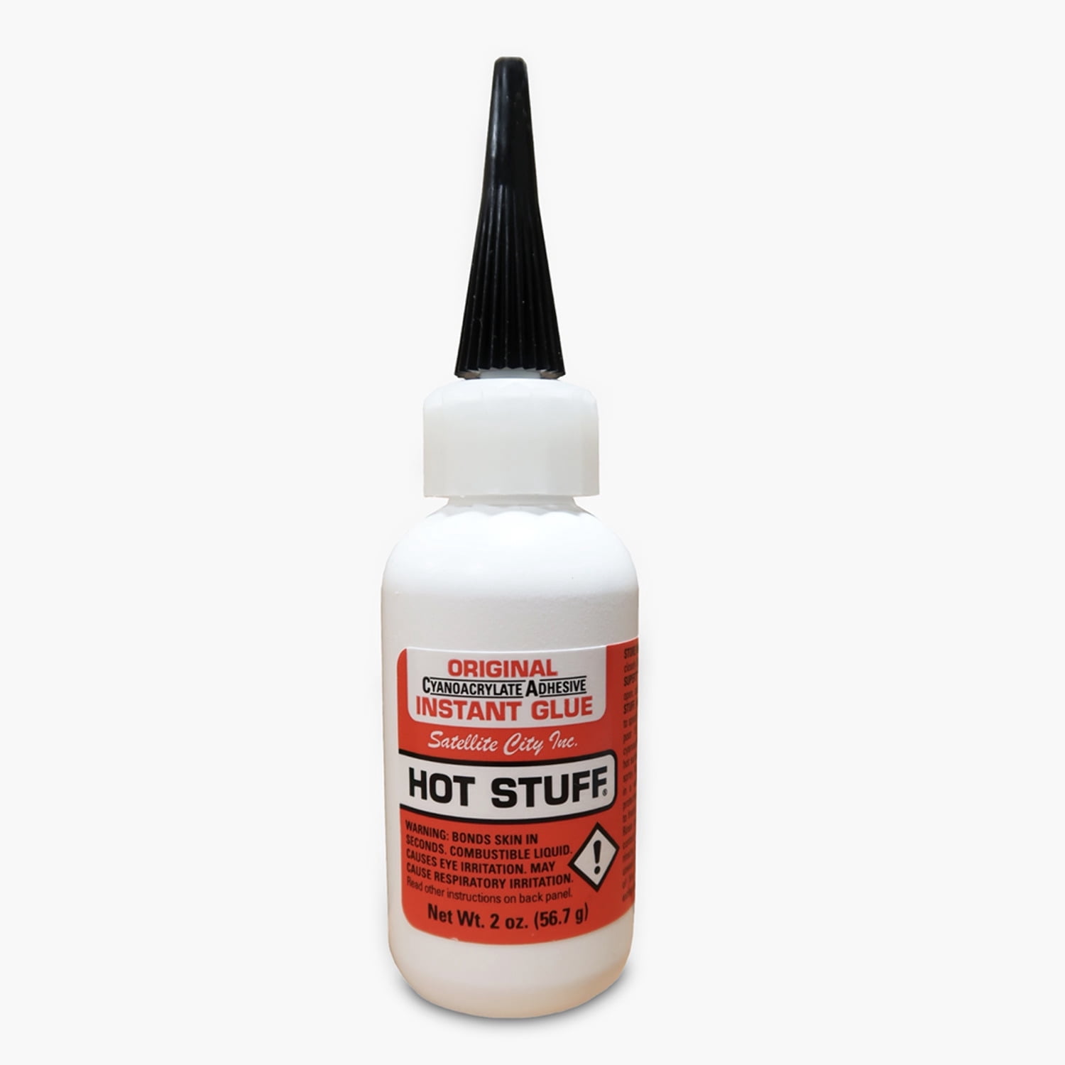 Satellite City Hot Stuff Original Instant Glue, Thin CA Super Glue, 2 oz Bottle
