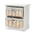 thumbnail image 2 of Baxton Studio Rianne Modern Transitional White Finished Wood 2-Basket Storage Unit,Wholesale Interiors, 2 of 7