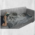 thumbnail image 6 of Tornado Soft Flannel Fleece Throw Blanket, Scary Thunder in a Whirlwind Sky Scenery Bad Weather Illustration, Cozy Plush for Indoor and Outdoor Use, 70" x 90", Grey Pale Grey and White, by Ambesonne, 6 of 6