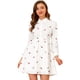 thumbnail image 1 of Vestido camisero Allegra K bordado floral blanco XL, 1 of 6
