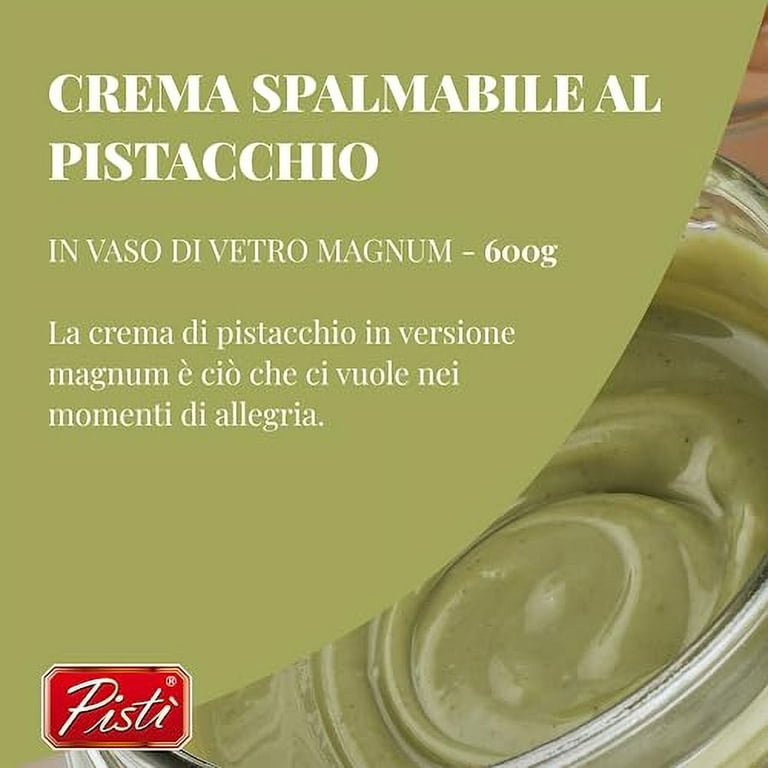 Pisti Cream of Pistachio, Sicilian Pistachio Nut Spread, 21.2