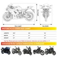thumbnail image 4 of Motorcycle Cover All Season Waterproof for Harley Davidson Street Glide Touring Honda Suzuki Kawasaki Yamaha 116" Orange, 4 of 7