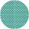 thumbnail image 1 of Ahgly Company Machine Washable Indoor Round Transitional Tron Blue Area Rugs, 5' Round, 1 of 7