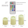 thumbnail image 4 of 3 Velas Led Grande Flama Realista Con Control Fondo Azul, 4 of 5