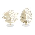 thumbnail image 6 of 9", 10"H Gold Aluminum Metal Leaf Sculpture, by DecMode (2 Count), 6 of 9