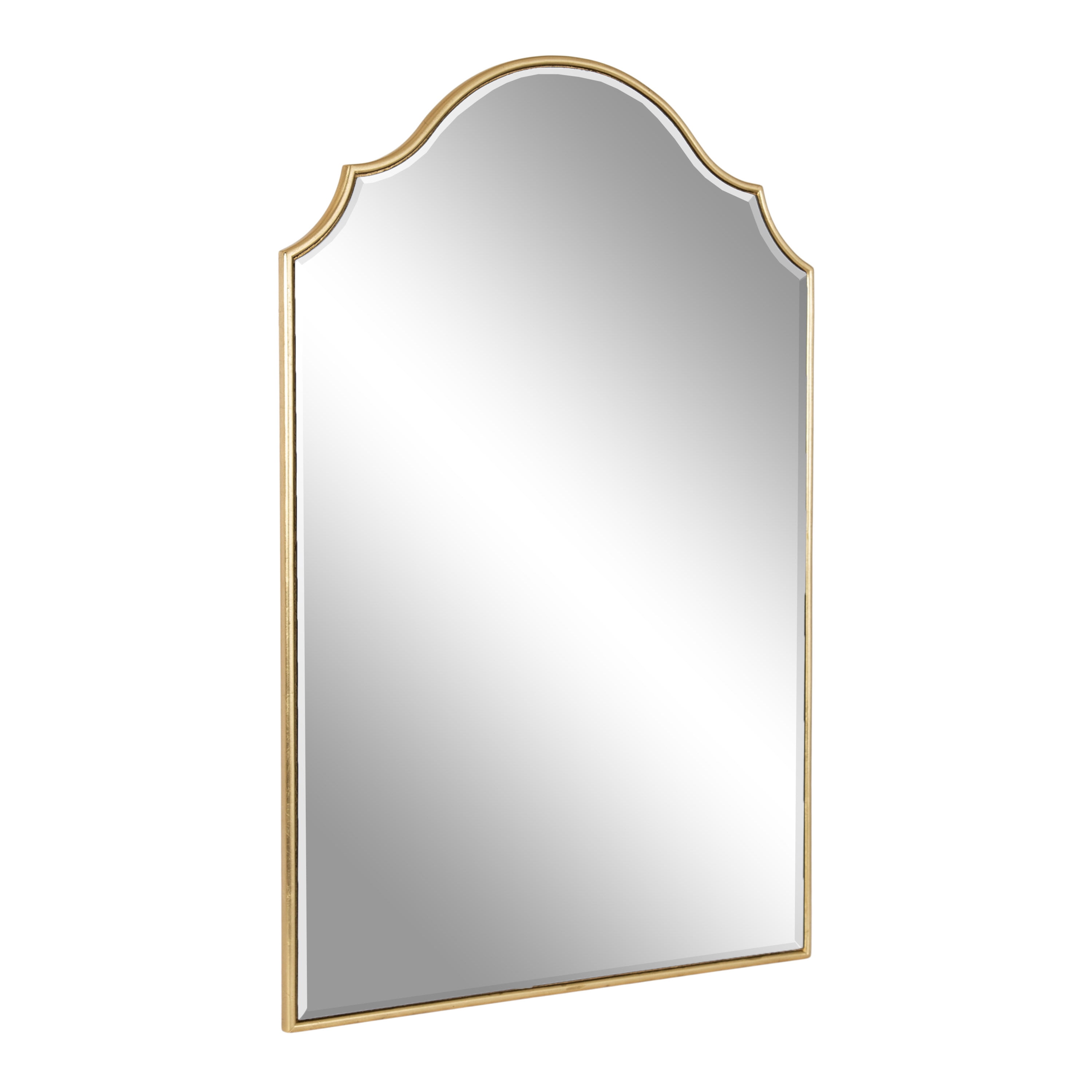 Kate and Laurel Leanna Modern Scalloped Arched Wall Mirror, 24 x 36