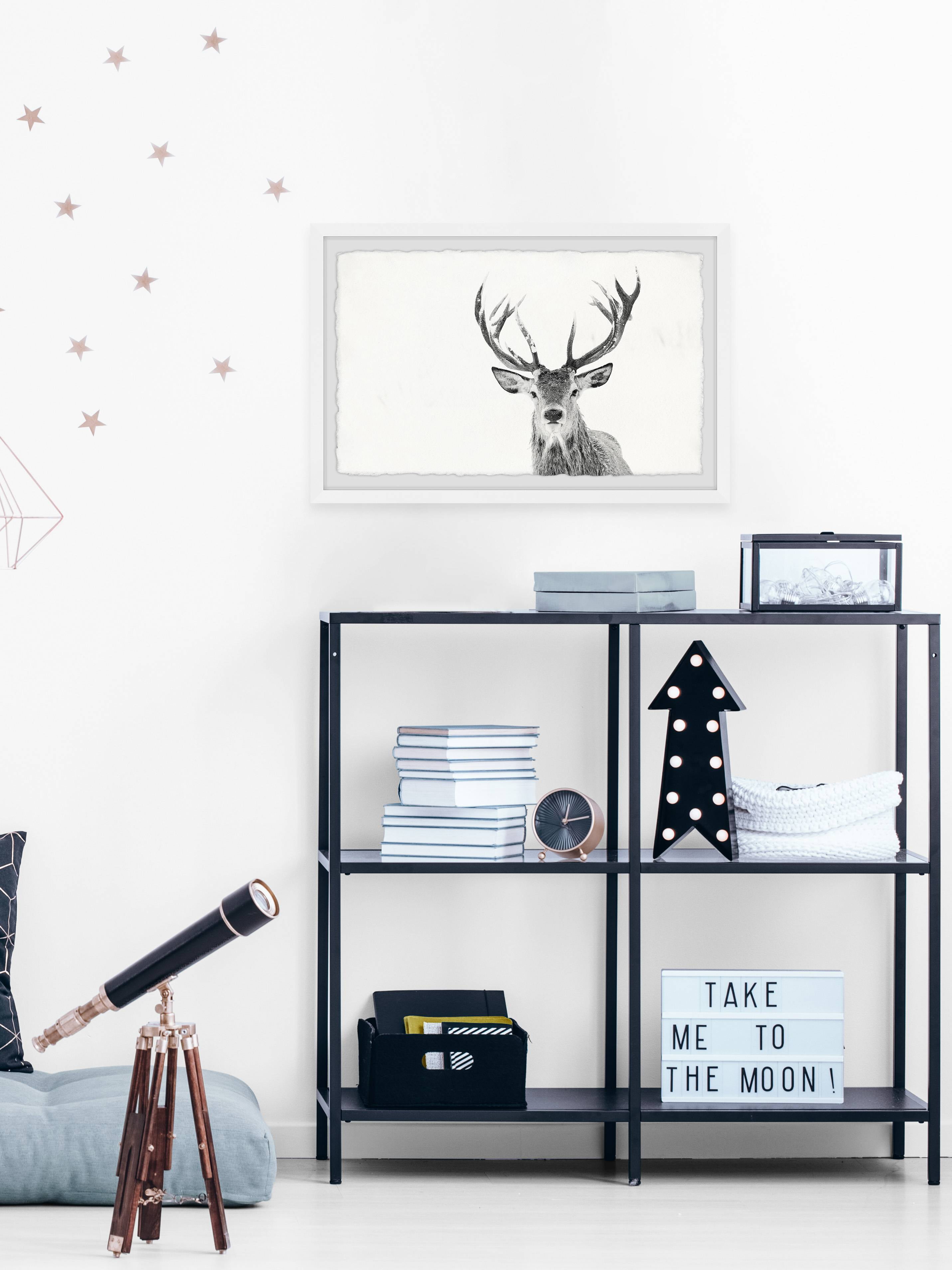 Marmont Hill Majestic Antlers Framed Wall Art, 24" x 36"