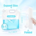 thumbnail image 2 of Tutuviw 1.3 Gallon 4Pcs Collapsible Water Container Bag Emergency Water Storage Clear Plastic Storage Jug for Sport Camping Riding Mountaineer,Freezable,Food Grade, 2 of 7