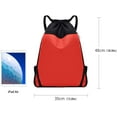 thumbnail image 2 of GRNSHTS Drawstring Bag Backpack Gym Bags Sacks String Swim PE Bag Large Sports Bag for Womens Mens with Zipper ,Lightweight,Waterproof,18.9 * 13.8in (Red), 2 of 17
