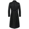 thumbnail image 4 of Lilgiuy Men's Gothic Coat Coat Medieval Court Dress Steampunk Vintage Slim Trench Coat for New Year Christmas, 4 of 4