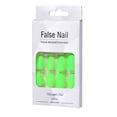 thumbnail image 2 of EGNMCR Press on Nails Short Fluorescent Luminous Nail Patch Wearing Nail Solid Color Nail Patch Coffin nail, 2 of 2