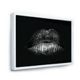 thumbnail image 3 of Designart 'Sexy Golden Metallized Woman Lips I' Modern Framed Canvas Wall Art Print, 3 of 5