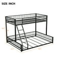 thumbnail image 3 of JERFIT Twin XL over Queen Floor Bunk Bed is quick and easy to assemble. It comes with a ladder for convenient getting on and off the bed. It has a fence for safety and reliability., 3 of 9