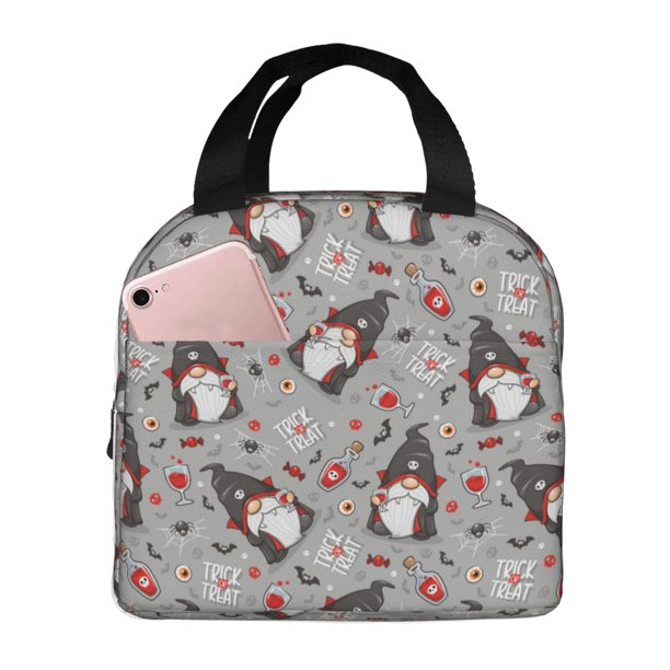 Disketp Halloween Gnome Bolsa Térmica para Almuerzo para Hombre y Mujer, Ideal para Trabajo, Senderismo y Picnic