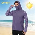 thumbnail image 2 of LWavelet Men's UPF 50+ UV Protection Fishing Shirt with Face Cover Long Sleeve Quick Dry Breathable Sun Hoodie for Beach, 2 of 7