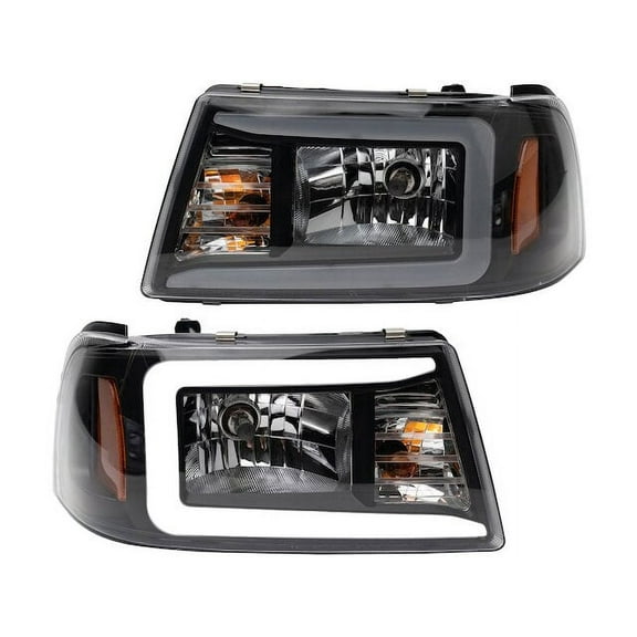 Headlight Set 2 Piece - Compatible with 2001 - 2011 Ford Ranger 2002 2003 2004 2005 2006 2007 2008 2009 2010
