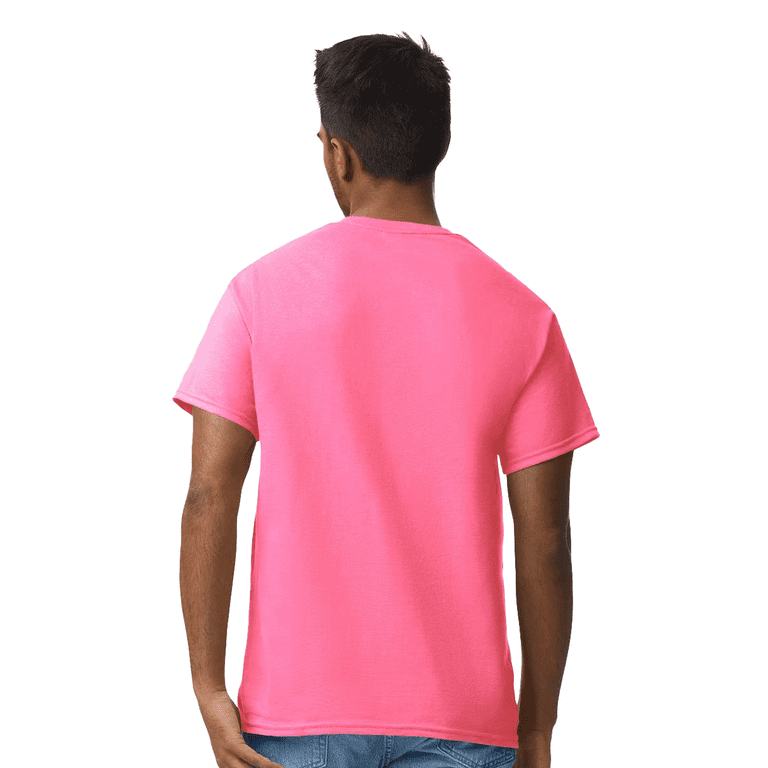 Gildan High Visibility Men's Work Shirts Safety Construction Pink