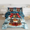 thumbnail image 2 of Homewish Christmas Crystal Ball Full Size Comforter Sets, Western Lodge Cabin Bedding Comforter Set, Teens Kids Boys Girls Reversible Bedding Sets, Microfiber Bedroom Decor, 3-Piece, 2 of 8