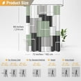 thumbnail image 5 of BTTN Extra Long Shower Curtain - 72x84 Inch Long Geometric Decorative Fabric Shower Curtain Set with 12 Plastic Hook, Water Repellent, Large Hotel Modern Unique Shower Curtain for Bathroom, Sage Green, 5 of 5