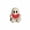 #002#-Watermelon Slice, variant on Cute Ghost Figurine with Skull Ice Cream Cone, Resin Spooky Ghost Statue Halloween Tabletop Decor, Mini White Ghost Sculpture for Home Office Shelf Mantel House Party Ornament Fall Gothic Gift,1 Pcs