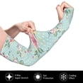 thumbnail image 3 of Easygdp Vintage Floral Adult Ice Silk Sunscreen Arm Cover with Thumbhole, Cooling Compression Arm Cover for Cycling, 3 of 8
