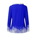 thumbnail image 4 of Womens Christmas T-Shirts V Neck 3/4 Sleeve Tree Print Shirts Casual Party Blouse Tops, 4 of 5