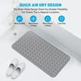thumbnail image 4 of GPED Bathtub Mats for Shower Tub, Non Slip 27.6 x 15 Inch Bath Mat with Drain Holes and Suction Cups, Machine Washable BathMat for Bathtub Floor Liner Mats with Suction Cups and Drain Holes, Gray, 4 of 6