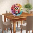 thumbnail image 5 of ZXCXRQFa Owl Drinking Coffee Clock Home Decor Round Wood 10 Inch Wall Clocks Non Ticking Silent Clock Art for Living Room Kitchen Bedroom Decorative, 5 of 7