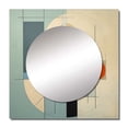 thumbnail image 2 of Designart "Happy Coincidence Abstract Retro Geometrics II" Modern Midcentury Square Mirror For Wall Decor - Large Blue Square Printed Wall Mirror Art - Wall Mounted Square Mirror, 2 of 5