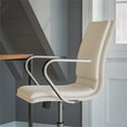 thumbnail image 4 of Bowery Hill Faux Leather Swivel Office Chair in Taupe Beige/Chrome, 4 of 7