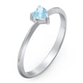 thumbnail image 3 of Heart Birthstone Ring - Blue Topaz (December), 3 of 6