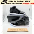 thumbnail image 1 of N I-K-E A i r-Jor-dan 1 Mid SE Space Jam Concord Black DV1308-004 Men's Size, 1 of 6
