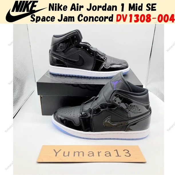 N I-K-E A i r-Jor-dan 1 Mid SE Space Jam Concord Black DV1308-004 Men's Size