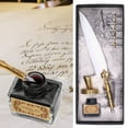 thumbnail image 4 of Feather Quill, Exquisite Workmanship Quill Feather Pen Wear  Stainless Steel Nib  For Gifts For Calligraphy Practice, 4 of 8