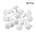 thumbnail image 3 of Unique Bargains Furniture Feet Nail, Chair Table Leg Protector Pad 14mm Dia White Plastic 80pcs, 3 of 4