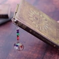 thumbnail image 5 of Marcapáginas de Metal Vintage único, marcapáginas religiosas de bronce, estrella, sol, luna, con 7 cristales de chakras, piedra curativa, árbol con cuentas, 5 of 5