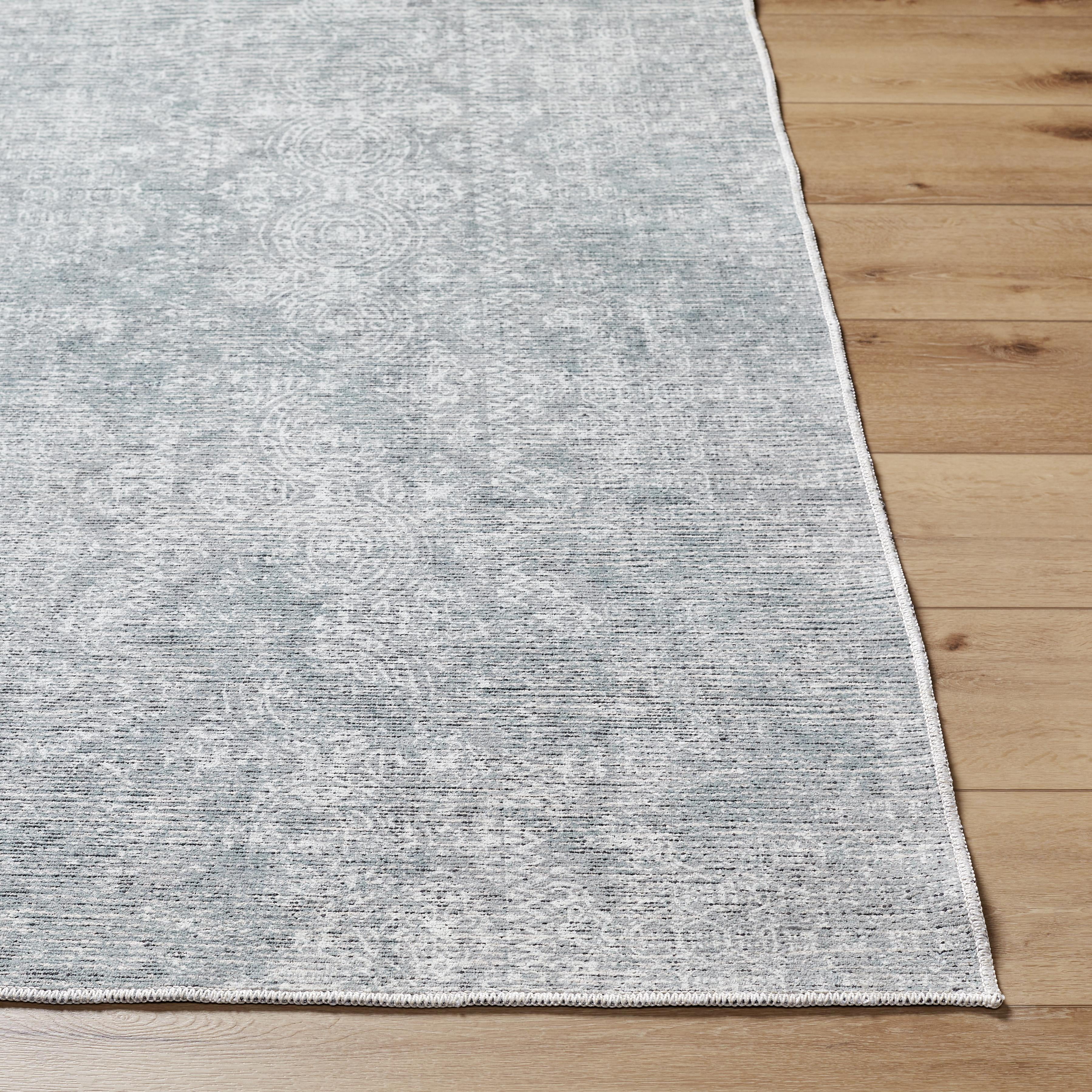 Better Homes & Gardens Boho Circles Washable Non-Skid Area Rug, Blue, 5 ft 3 in x 7 ft