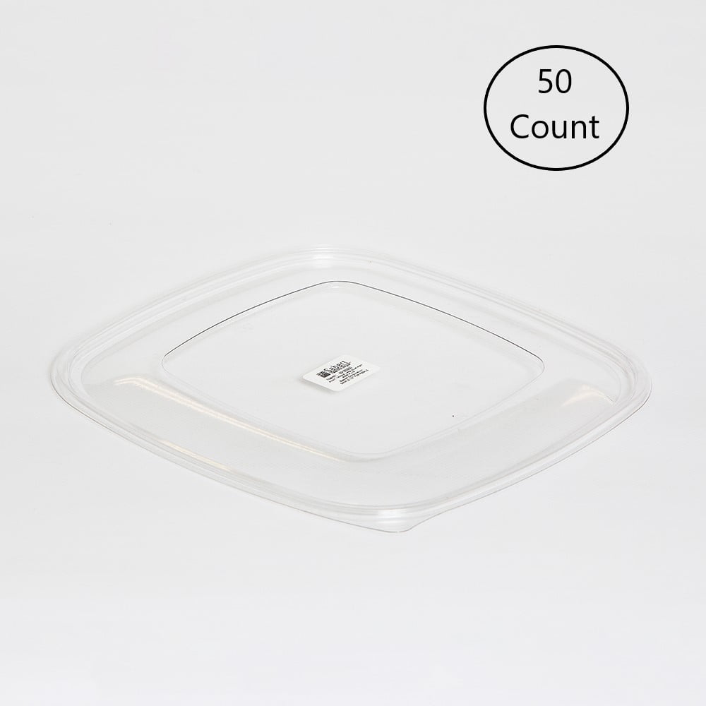 Sabert PP Clear Flat Lid for Laminated Square Container - 16 oz - 51641D150  - 150/Case - US Supply House