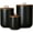 12/30/48 oz/Black, variant on Black Ceramic Canister Set with Wooden Lid, 3-Piece Airtight Food Storage Jars for Kitchen Counter - Flour, Sugar, Coffee, Tea, Spice - Small, Medium, Large Sizes