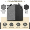 thumbnail image 4 of Chair Cushions for Dining Chairs 4 Pack - Kitchen Chair Cushions with Ties and Non-Slip Backing - Dining Chair Pads 16"X16"X2", Dark Gray, 4 of 10