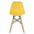 thumbnail image 6 of 2xhome - Set of 2 Kids Chairs Toddler Size Plastic Dining Room or Craft Chairs with Natural Wooden Legs, Yellow, 6 of 8