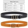 thumbnail image 2 of 2 Women Belts for Jeans with Fashion Double O-Ring Buckle and Faux Leather, 2 of 7