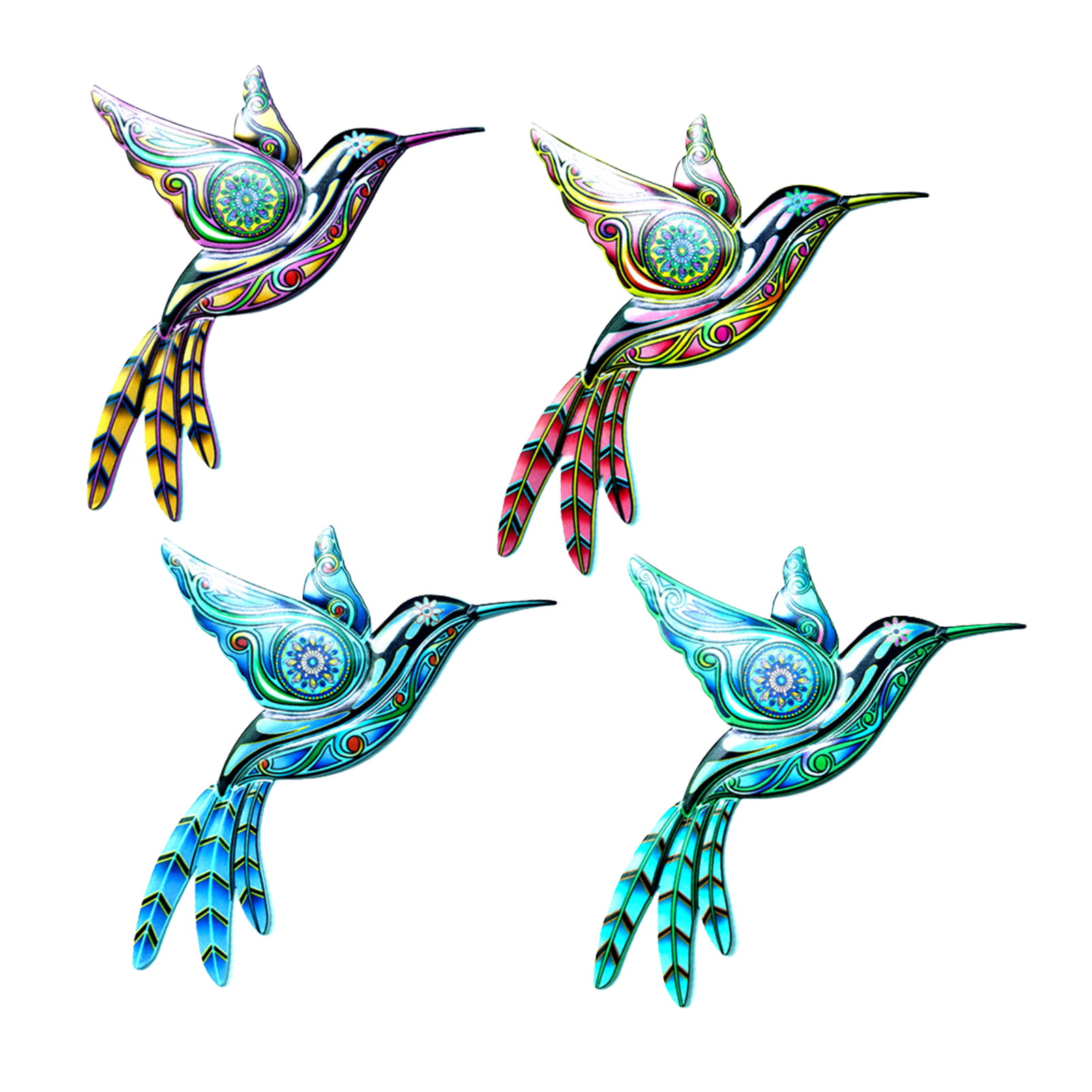 Colourful Metal Bird Wall Art Decoration Hummingbird Ornament Hummingbird Sculpture Hanging Ornament