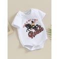 thumbnail image 3 of Bagilaanoe Newborn Baby Girl Boy Rompers Print Short Sleeve Bodysuits 3M 6M 12M Infant Casual One Piece Short Jumpsuit, 3 of 8