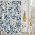 thumbnail image 3 of Shower Curtain Blue Floral Shower Curtains for Bathroom Decor, Waterproof Polyester Shower Curtain Set with Hooks, Extra Long 72" x 96" Watercolor Wildflowers, 3 of 9