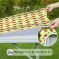 thumbnail image 6 of Halloween Cute Pumpkin Faces Square Fitted Tablecloth with Elastic Edge,Square Table Cover,Washable Elastic Table Cover for Home Kitchen Party Decor 36"x36", 6 of 6